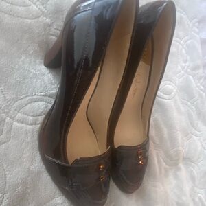 COLE HAAN Black Patent Leather Women's Shoes size 7.5 Nike Air